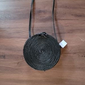 American Eagle Round Rattan Purse